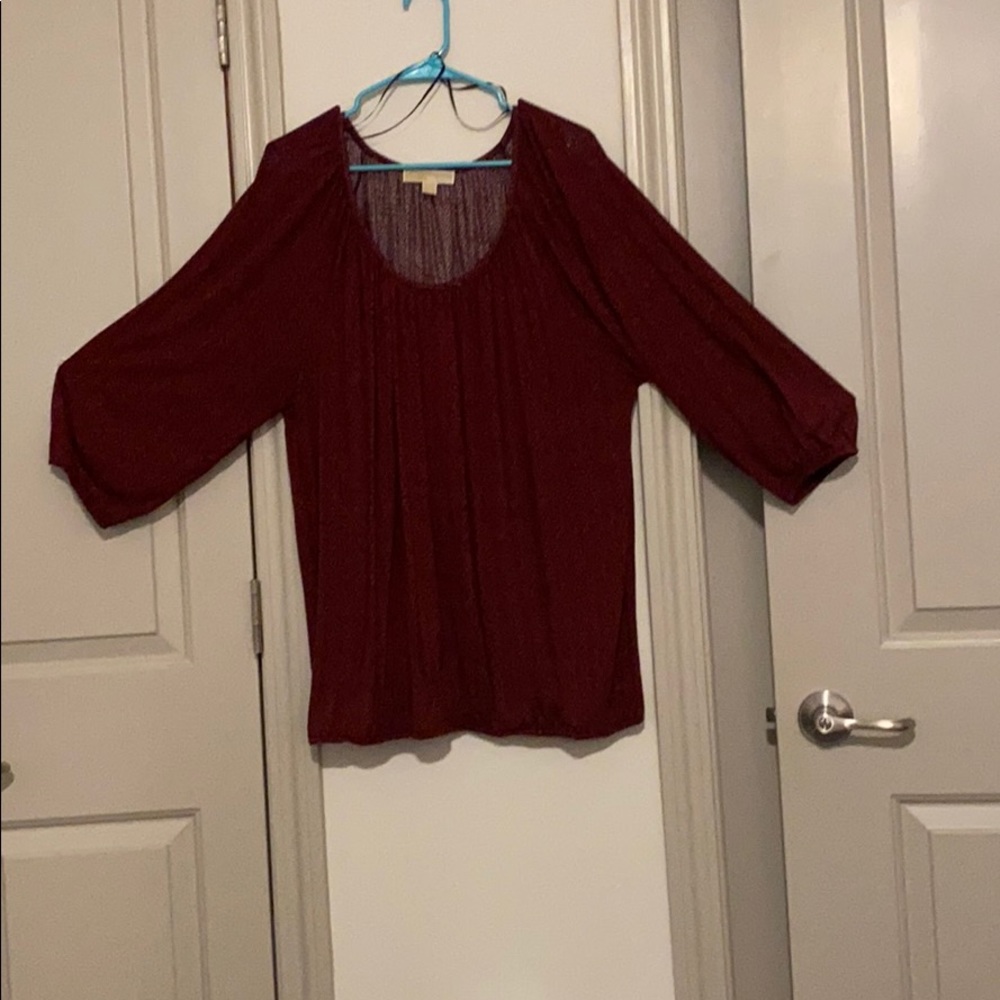 Red and black blouse